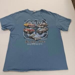 Delta Pro Weight T-Shirt Men's XL Blue Cotton Graphic T-Shirt Get Your Kicks